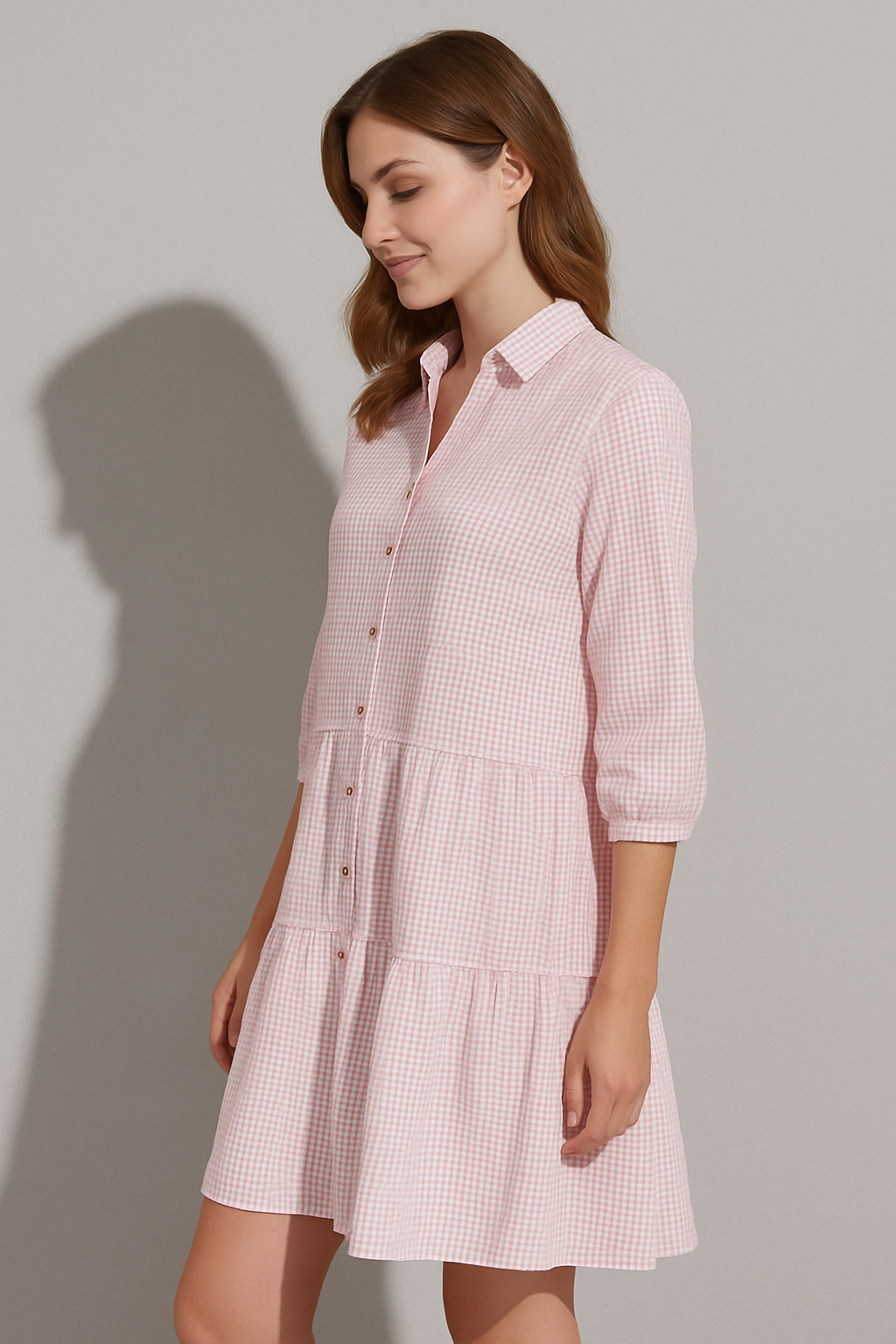 Women's Summer Midi Shirt Dress