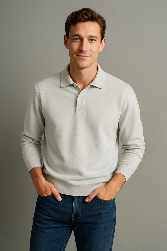 Men's Long Sleeve Summer Polo